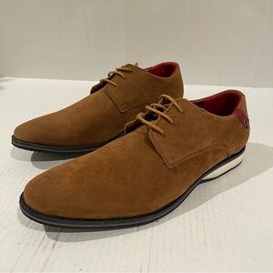 Men’s Royal Shoes Brown Faux Suede Oxfords Size 7.5 US!